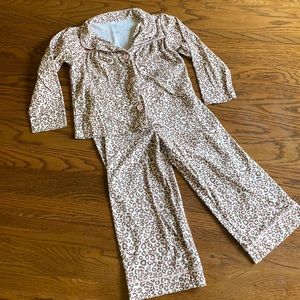 Toddler girl button down pajama set
